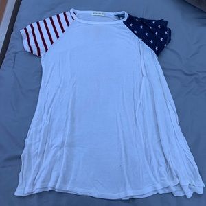 Stars and stripes sleeve shirt